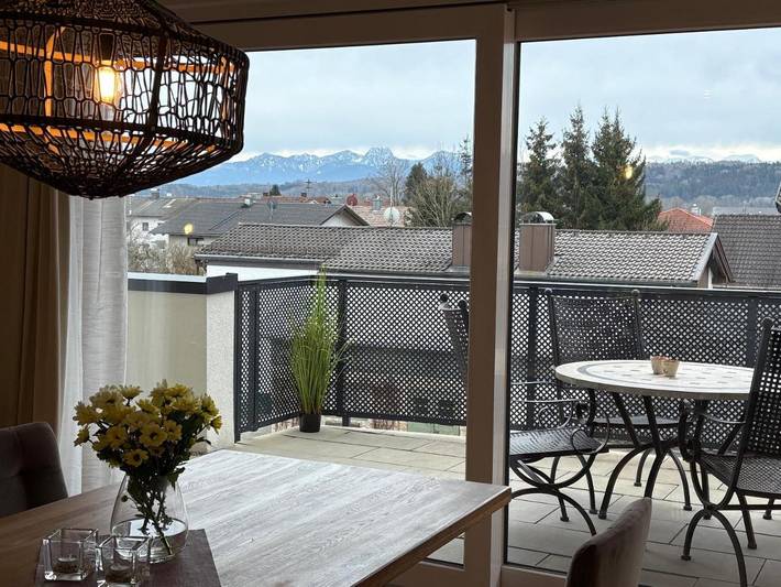 Ferienwohnung für 5 Personen, mit Balkon und Terrasse sowie Ausblick in Bruckmühl - 4