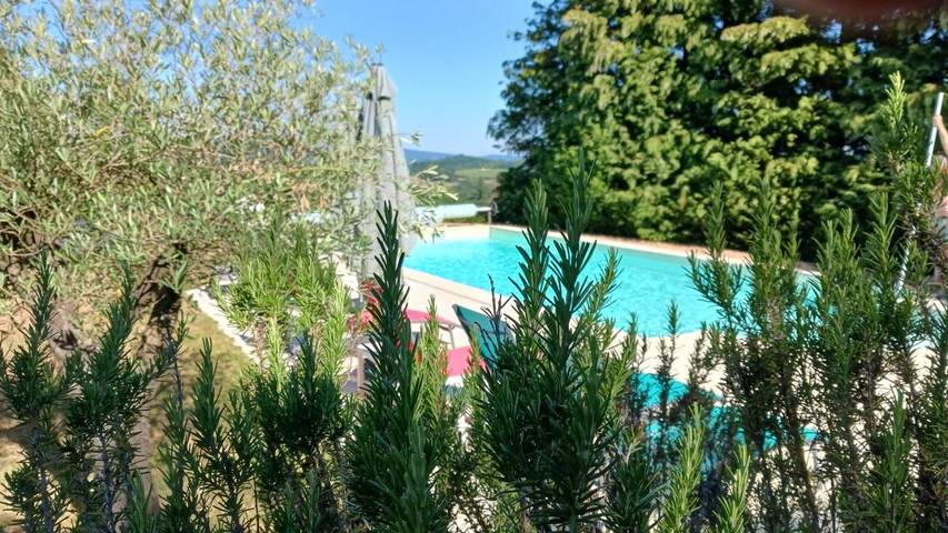 Maison de vacances pour 4 personnes, avec Terrasse et Jardin ainsi que Piscine et Vue