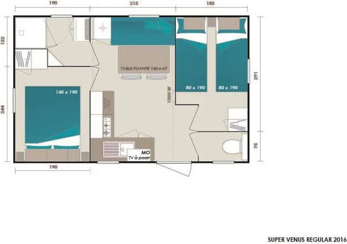 Wohnwagen für 4 Personen, mit Kinderpool in Les Vans - 3