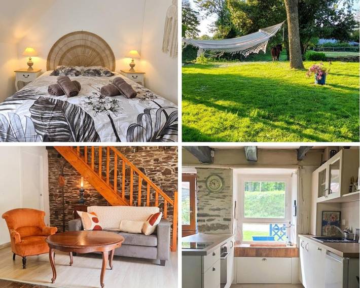 Location de vacances pour 6 personnes, avec terrasse et vue à Augan