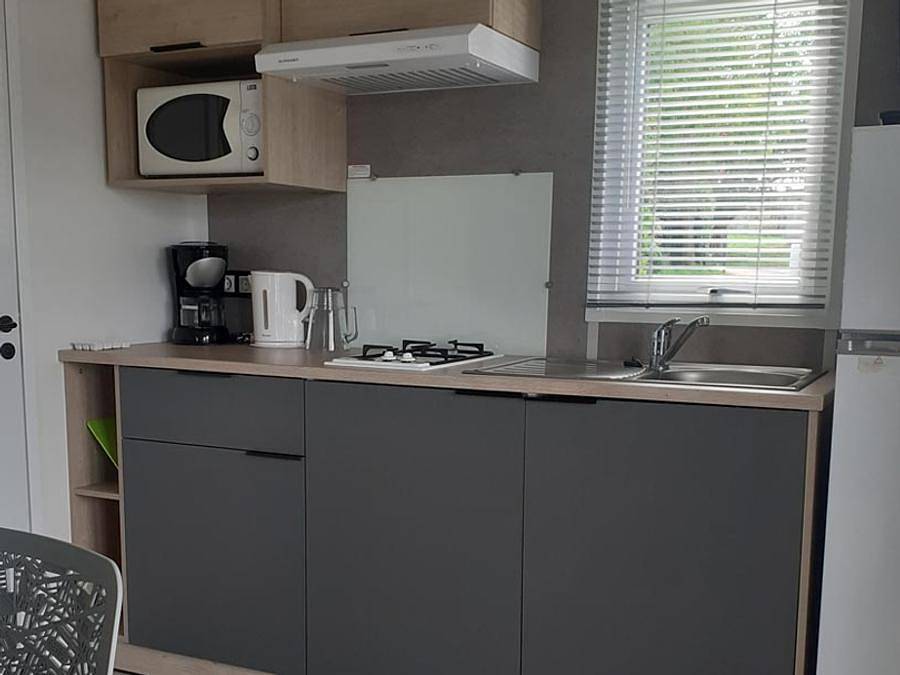 Camping Au Lac d'Hautibus - Mobilheim 2 personen - 1 Zimmer Confort in Argentonnay, Deux-Sèvres