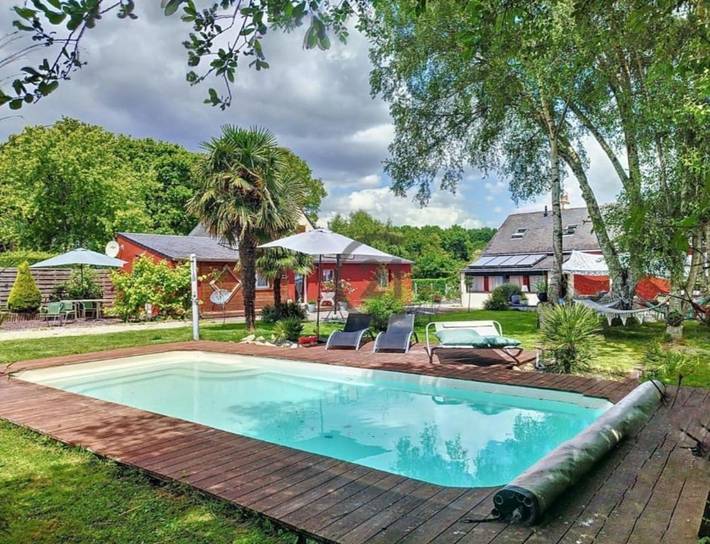 Location de vacances pour 5 personnes, avec vue ainsi que jardin et piscine à Herbignac - 2