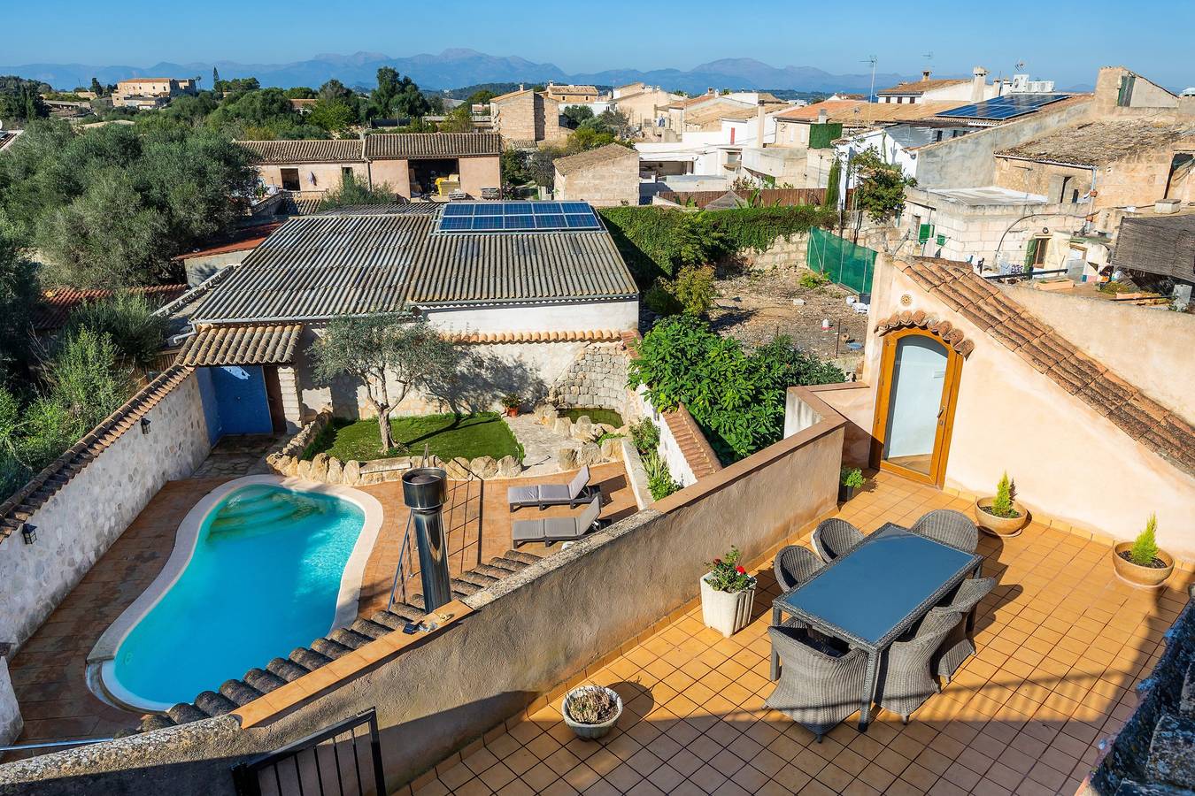 Ferienhaus 'Villalonga' mit privatem Pool, Wlan und Klimaanlage in Maria de la Salut, Mallorca Inselmitte