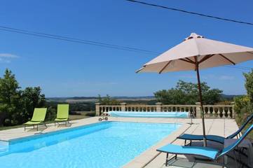 Gîte pour 4 personnes, avec piscine ainsi que terrasse et vue à Édon (Charente)