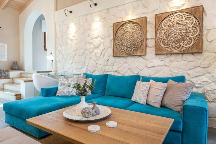 Location de vacances pour 6 personnes, avec jardin et vue, adapté aux familles dans Liapádes - 4