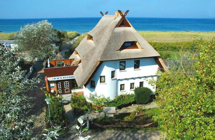 Ferienhaus mit Meerblick für 3 Personen, mit Seeblick und Ausblick sowie Garten, mit Haustier in Dierhagen