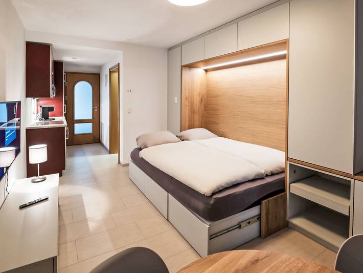 Gîte pour 2 personnes, avec terrasse ainsi que sauna et vue à Loèche-les-Bains - 2