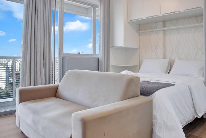 Casas e apartamentos de temporada para 2 pessoas, com vista e balcão e ainda sauna and piscina em Osasco