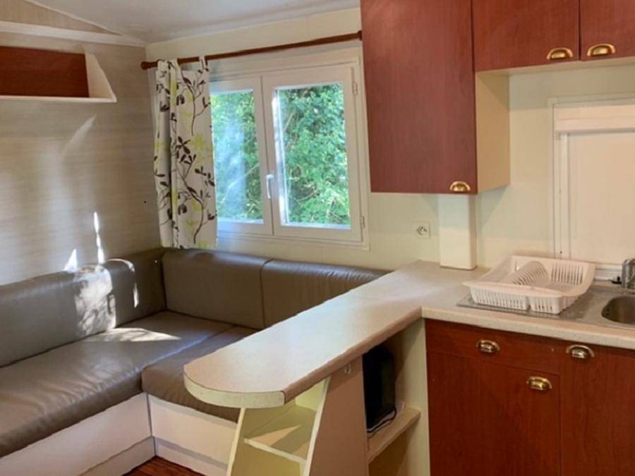 Camping Paradis Aubeterre sur Dronne - Mobilheim 4 personen - Louisiane Flores in Charente