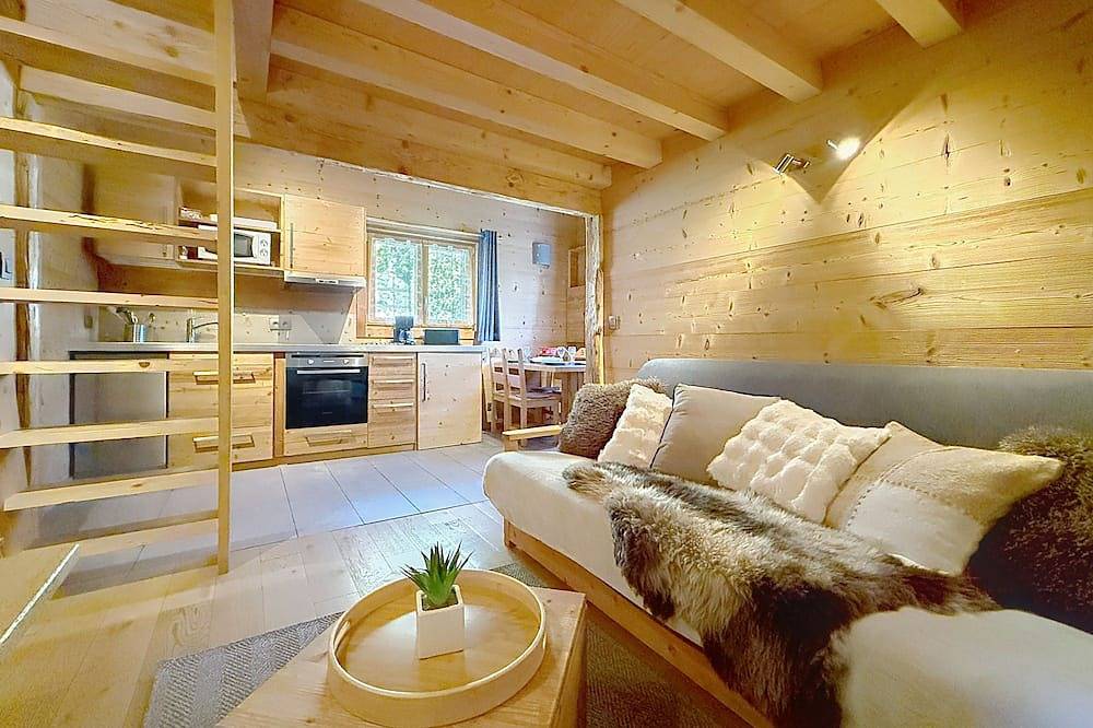 Kleines Chalet mit atemberaubendem Blick auf den Mont-Blanc, 5 Minuten von den Skipisten entfernt in Sallanches, Pays du Mont-Blanc