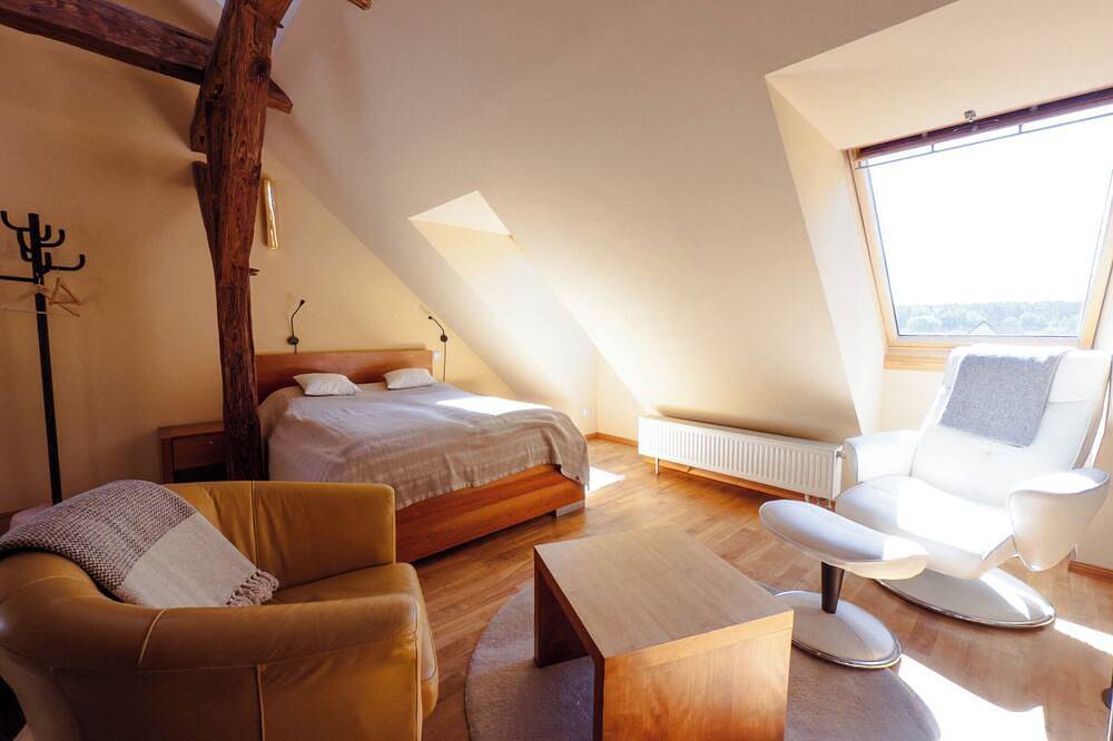 Ganze Wohnung, Studio 6 · Träumerei – Ruhiges Studio im gräflichen Forsthaus in Temmen-Ringenwalde, Barnimerland Region