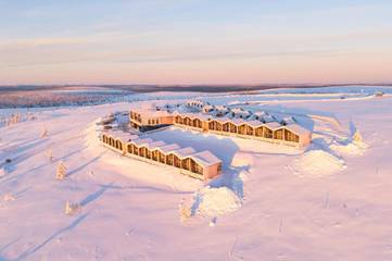 Hôtel pour 4 personnes, avec vue ainsi que terrasse et sauna, animaux acceptés dans Inari