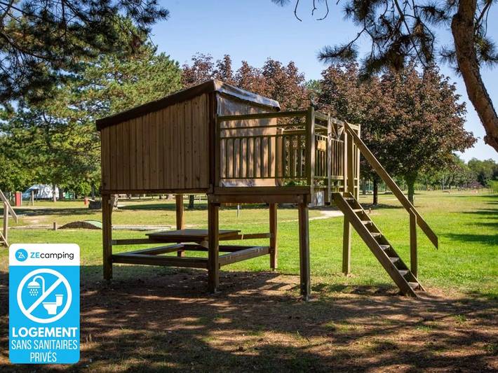 Cabaña de madera para 2 personas, con piscina para niños - 1