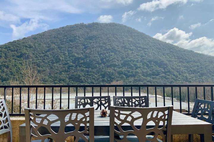 Maison de vacances pour 6 personnes, avec balcon et piscine, animaux acceptés