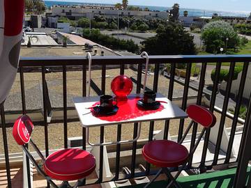 Gîte pour 2 personnes, avec balcon dans Cap d'Agde naturiste