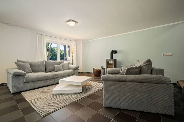 Ferienhaus für 4 Personen, mit Balkon und Terrasse sowie Garten und Sauna in Alt Schwerin