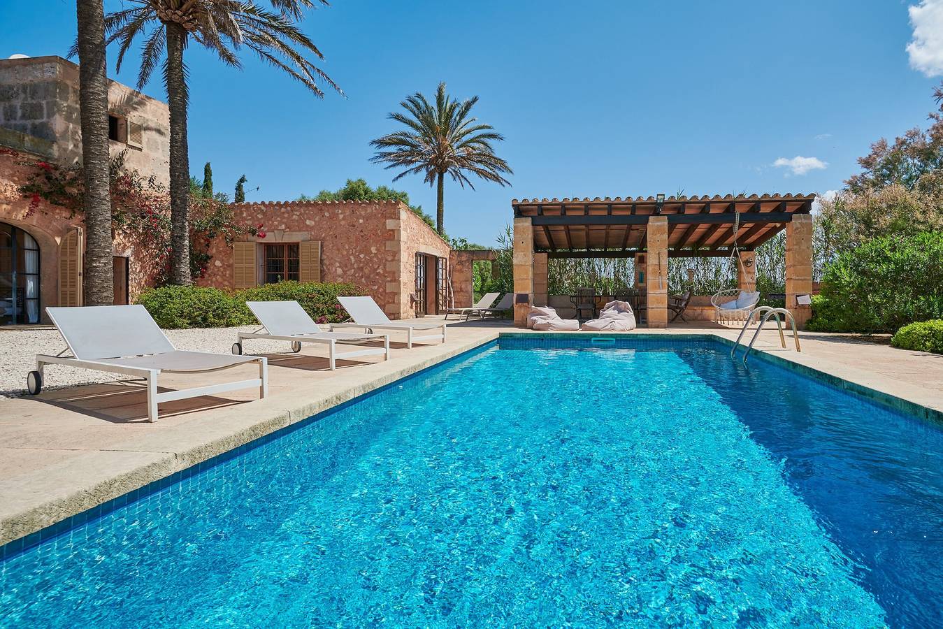 Finca 'Son Garreta' mit Blick auf die Tramuntana, privatem Pool und Wlan in Campos, Mallorca Süden