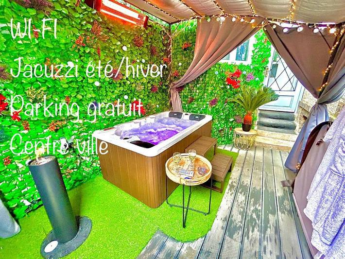 Appartement de vacances pour 4 personnes, avec jacuzzi et jardin