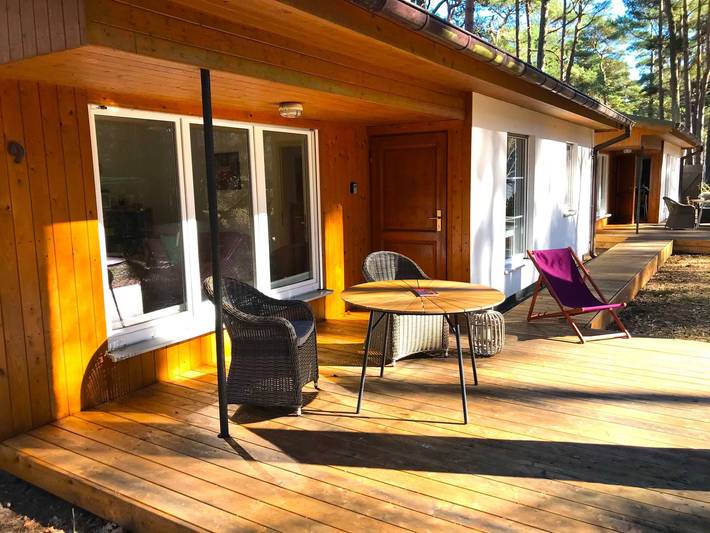 Bungalow für 3 Personen, mit Terrasse und Garten