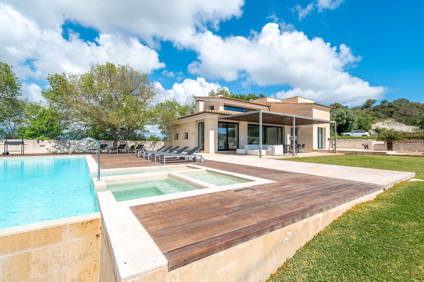 Ferienhaus Dalt Son Morro mit Bergblick, Pool und Wlan in Muro, Mallorca Norden