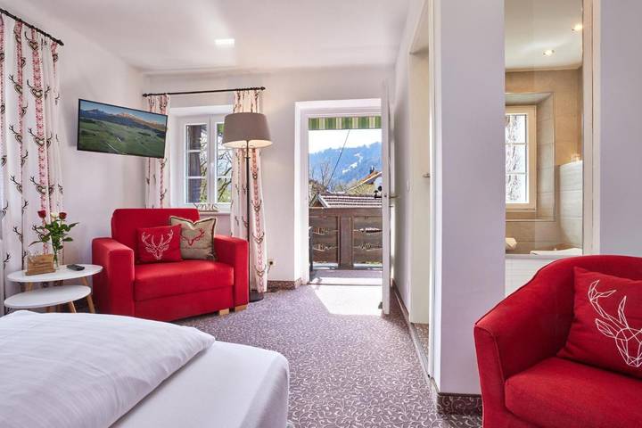 Maison d’hôte pour 2 personnes, avec terrasse ainsi que vue et jardin à Garmisch-Partenkirchen