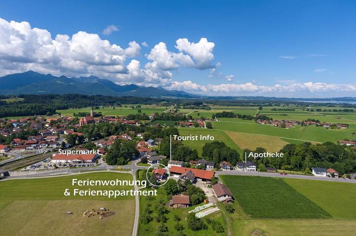 Ferienwohnung für 3 Personen, mit Balkon und Terrasse sowie Garten in Übersee - 3