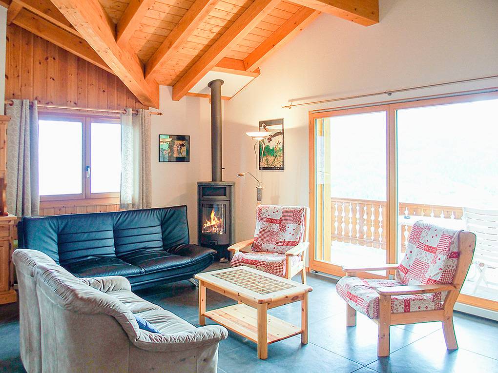 Appartement de vacances entier, Appartement de vacances pour 8 personnes avec balcon in Les Masses, Hérémence