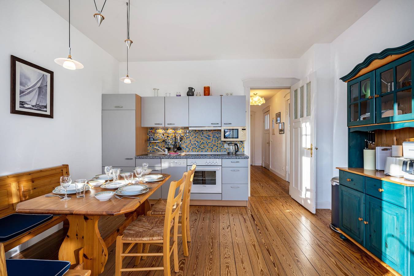 Ganze Wohnung, Ferienwohnung 'Haus Übersee Wohnung Samoa' mit Gemeinschaftsgarten und Wlan in Travemünde, Lübeck