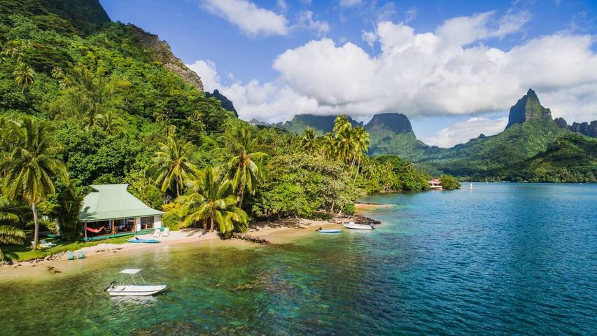 Location de vacances pour 8 personnes, avec jardin ainsi que balcon et vue sur le lac dans Mo'orea - 4