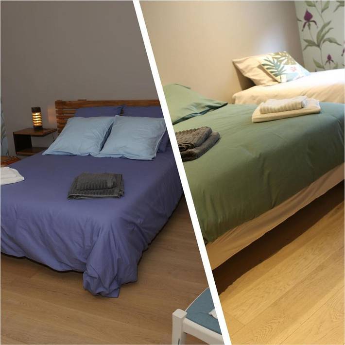 Ferienwohnung für 2 Personen, mit Terrasse und Garten sowie Pool und Ausblick