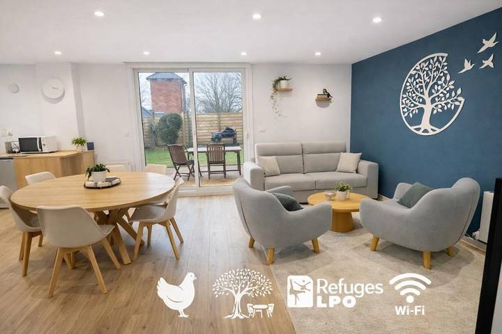 Location de vacances pour 8 personnes, avec terrasse à Roézé-sur-Sarthe