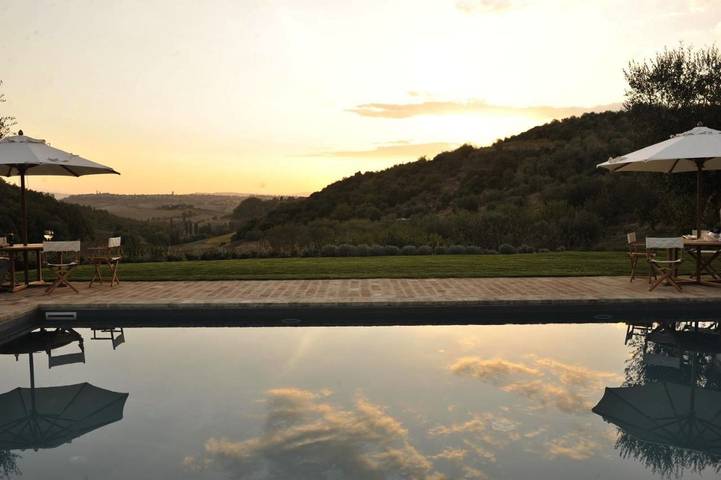 Chambre pour 2 personnes, avec Terrasse ainsi que Jardin et Piscine à Pienza - 2