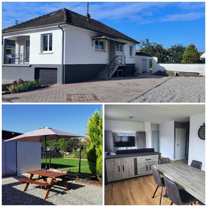 Location de vacances pour 6 personnes, avec jardin à Rhinau