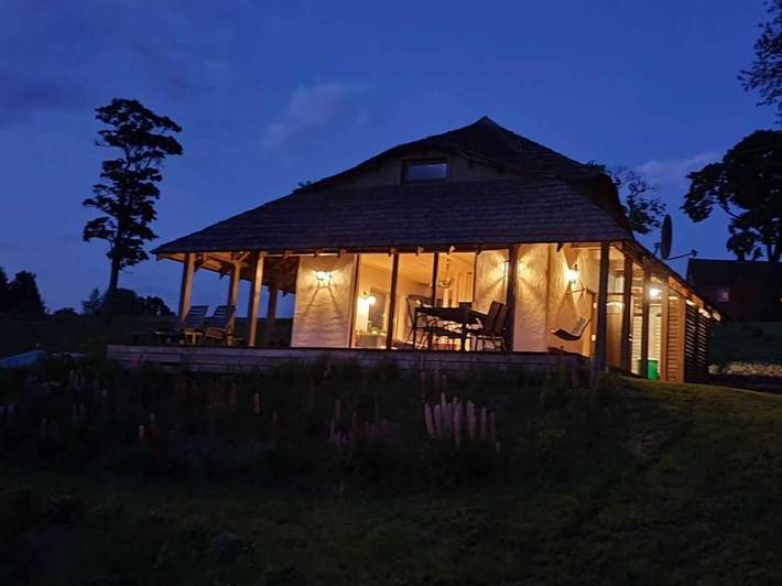 Vakantiehuis voor 5 personen, with uitzicht op het meer and tuin as well as uitzicht, met huisdier in Letland