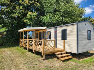 Camping pour 5 personnes, avec vue ainsi que piscine et jardin en Ille-et-Vilaine