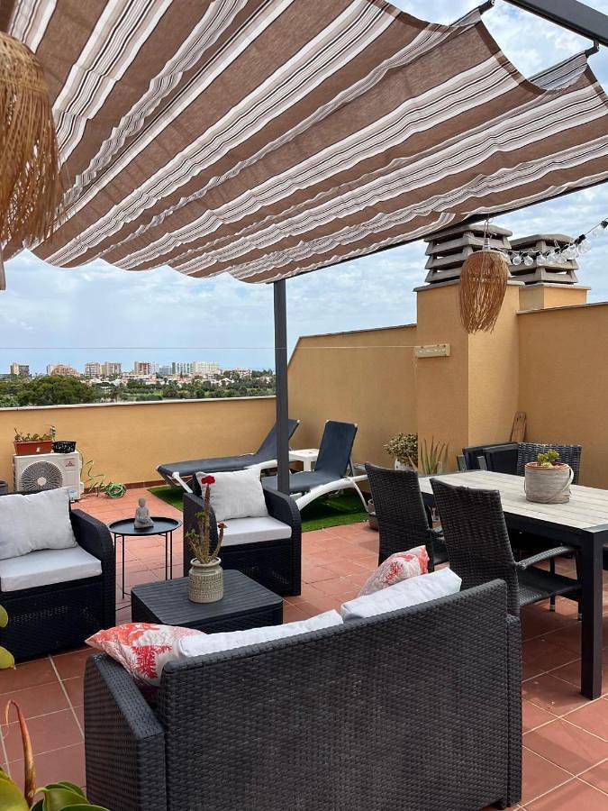 Apartamento para 4 personas, con piscina y vistas al lago además de vistas y jardín, Se admiten mascotas en Playa Serena (Roquetas de Mar)
