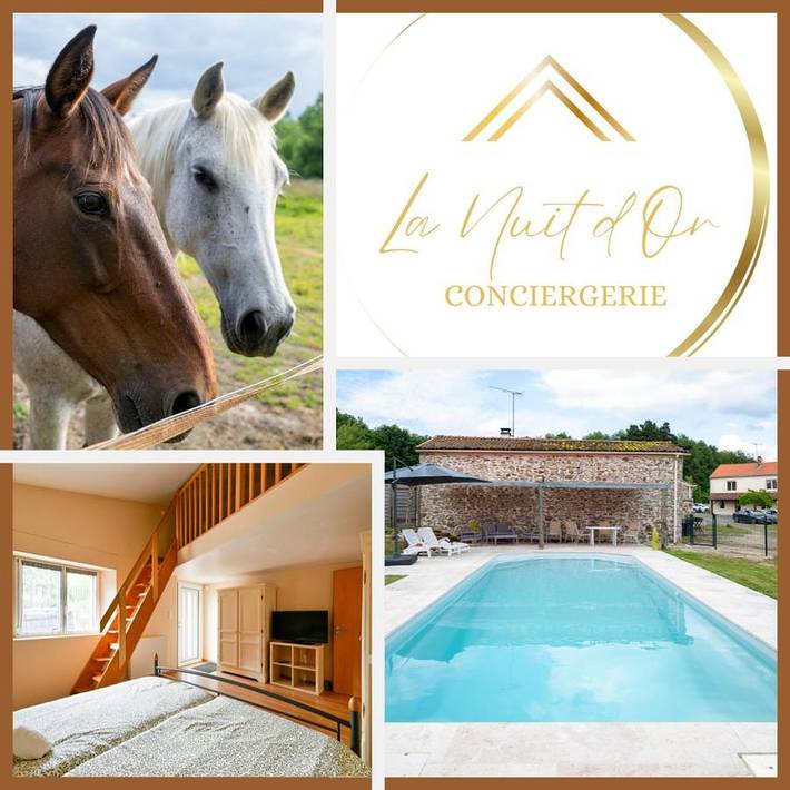 Location de vacances pour 5 personnes, avec piscine ainsi que vue et jardin dans Sèvremoine - 2