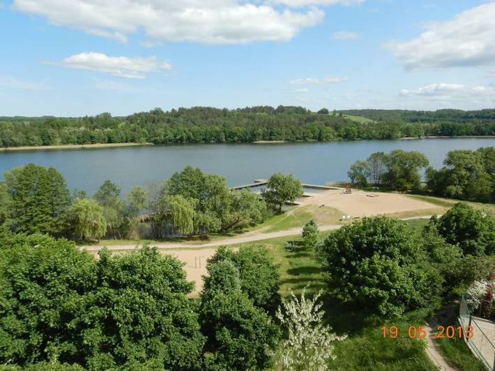 Ferienwohnung für 4 Personen, mit Balkon und Ausblick sowie Seeblick