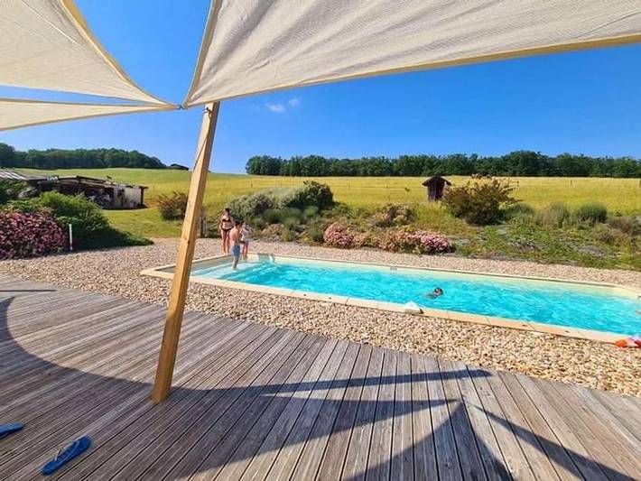 Domaine d'Escapa - Hébergement 1/6 personnes - Cabane et jacuzzi privatif in Estipouy, Gers