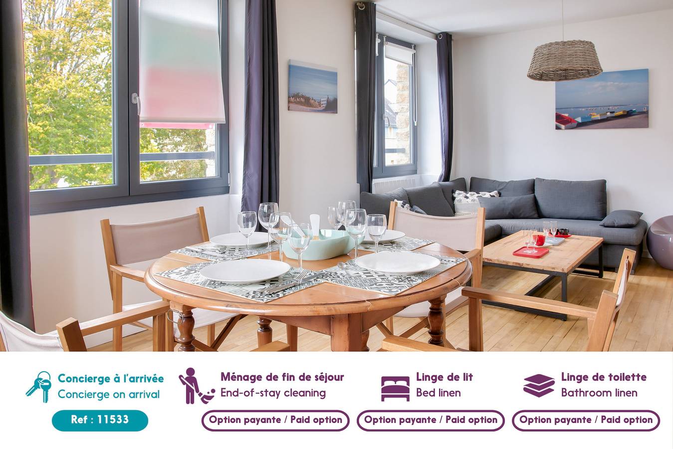 Appartement entier, 400 m plage - Fouesnant Beg Meil - Appart pour 5 in Fouesnant, Côte de Cornouaille