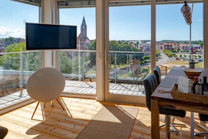 Geheel appartement, Penthouse aan Zee Barth – Uitzicht op het water, dakterras en ontspanning in Barth, Vorpommern-Rügen