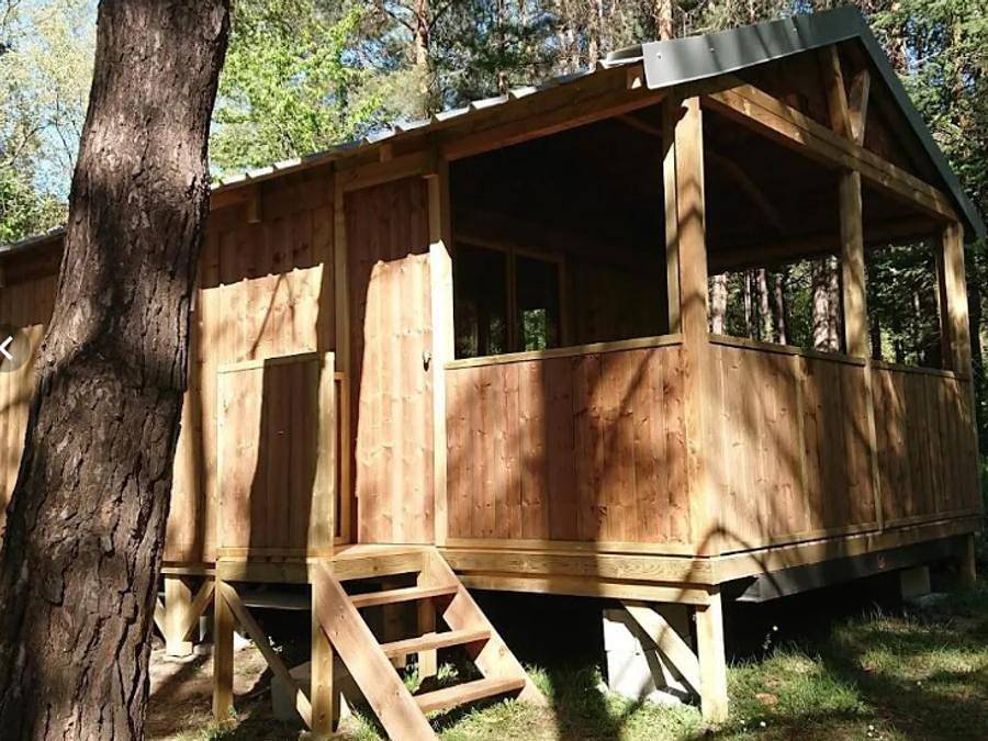 Camping La Cremade - Chalet 2 personnes - Lodge Bois sans sanitaires 16m2 in Axat, Parc naturel régional Corbières-Fenouillèdes