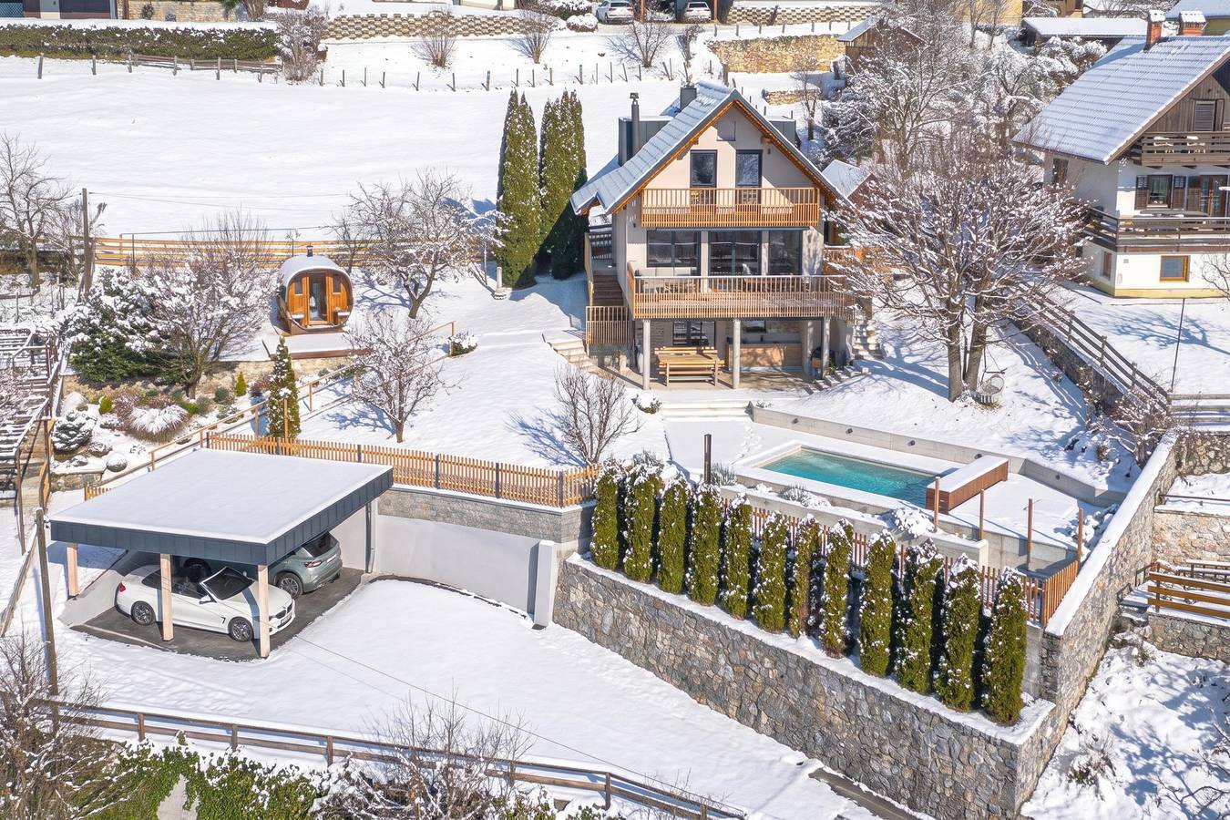 Villa Marjetica – Pool & Panoramic View in Cerklje na Gorenjskem, Zentralslowenien