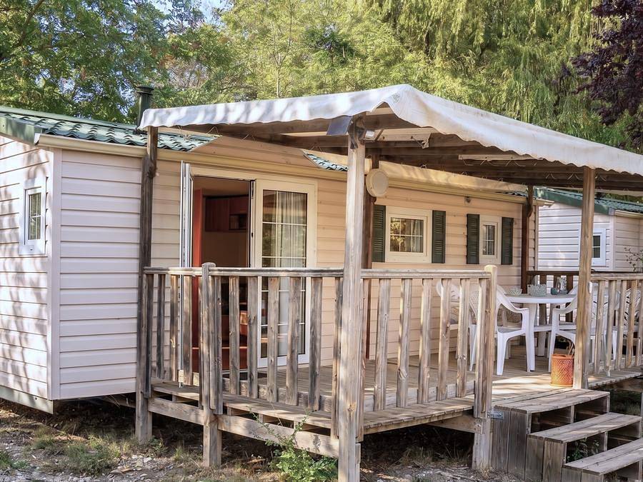 Camping Tikayan La Célestine - Mobilheim 6 personen - Colorado Eco - 2 Schlafzimmer - Klima - Tv in Alpes-de-Haute-Provence