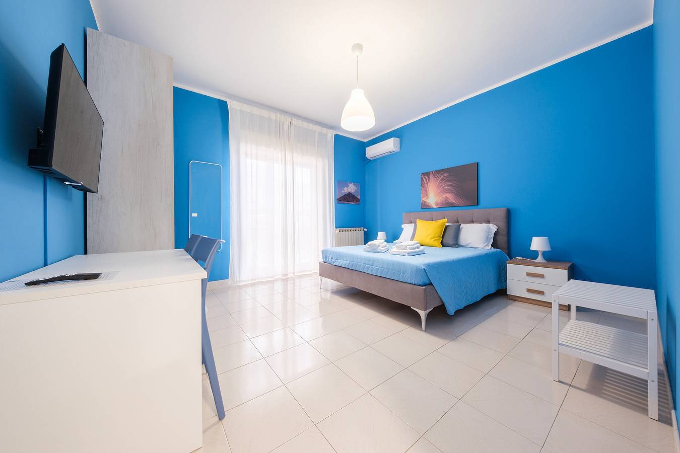 Room 'Stromboli' with Sea View, Wi-Fi and Air Conditioning in Pace del Mela, Messina provins