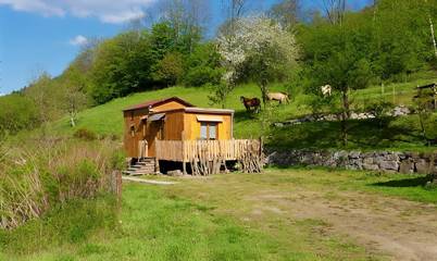 Gîte pour 4 personnes, avec jardin ainsi que sauna et terrasse à Lapoutroie
