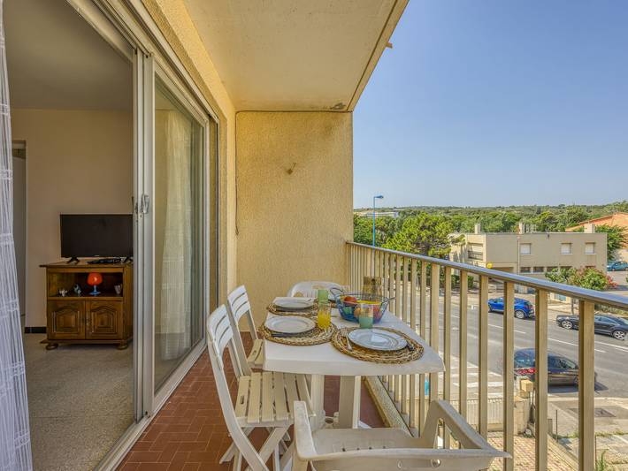 Ferienwohnung für 4 Personen, mit Balkon am Narbonne Plage