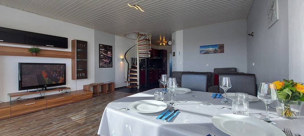 Ganze Wohnung, Apartment 'Meerblick' mit Meerblick, Balkon und Wlan in Schillig Strand, Wangerland