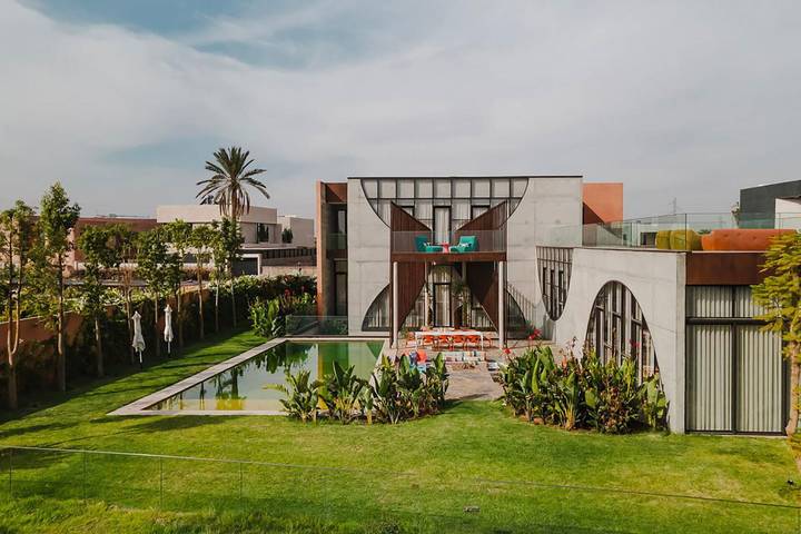 Villa for 8 people, with terrace and yard as well as sauna in Marrakech