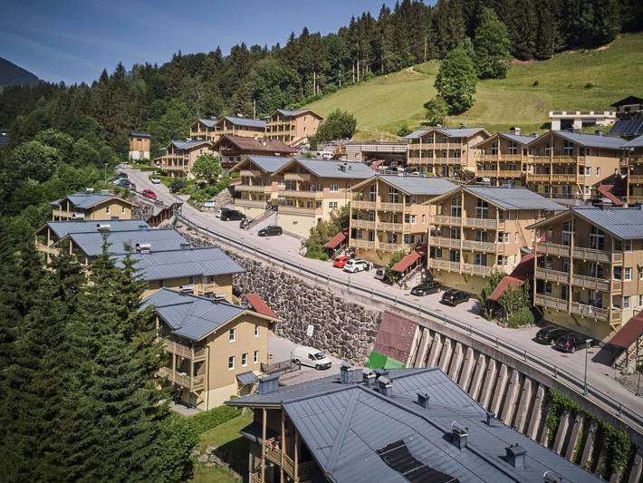 Ferienhaus für 4 Personen, mit Balkon und Whirlpool sowie Terrasse und Pool in Viehhofen